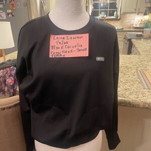 Figs Black Crew Neck Women's Sweatshirt